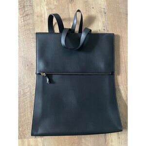 Anthropologie Black Leather Convertible Backpack Tote
